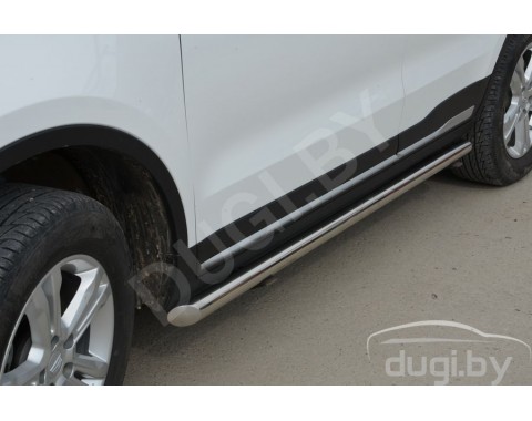 GEELY ATLAS с 2016-н.в. боковые пороги ARENA d60 из нержавеющей стали